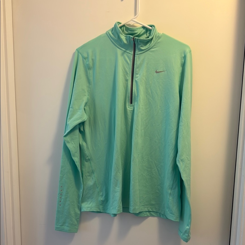Nike Light Green Quarter-Zip Pullover